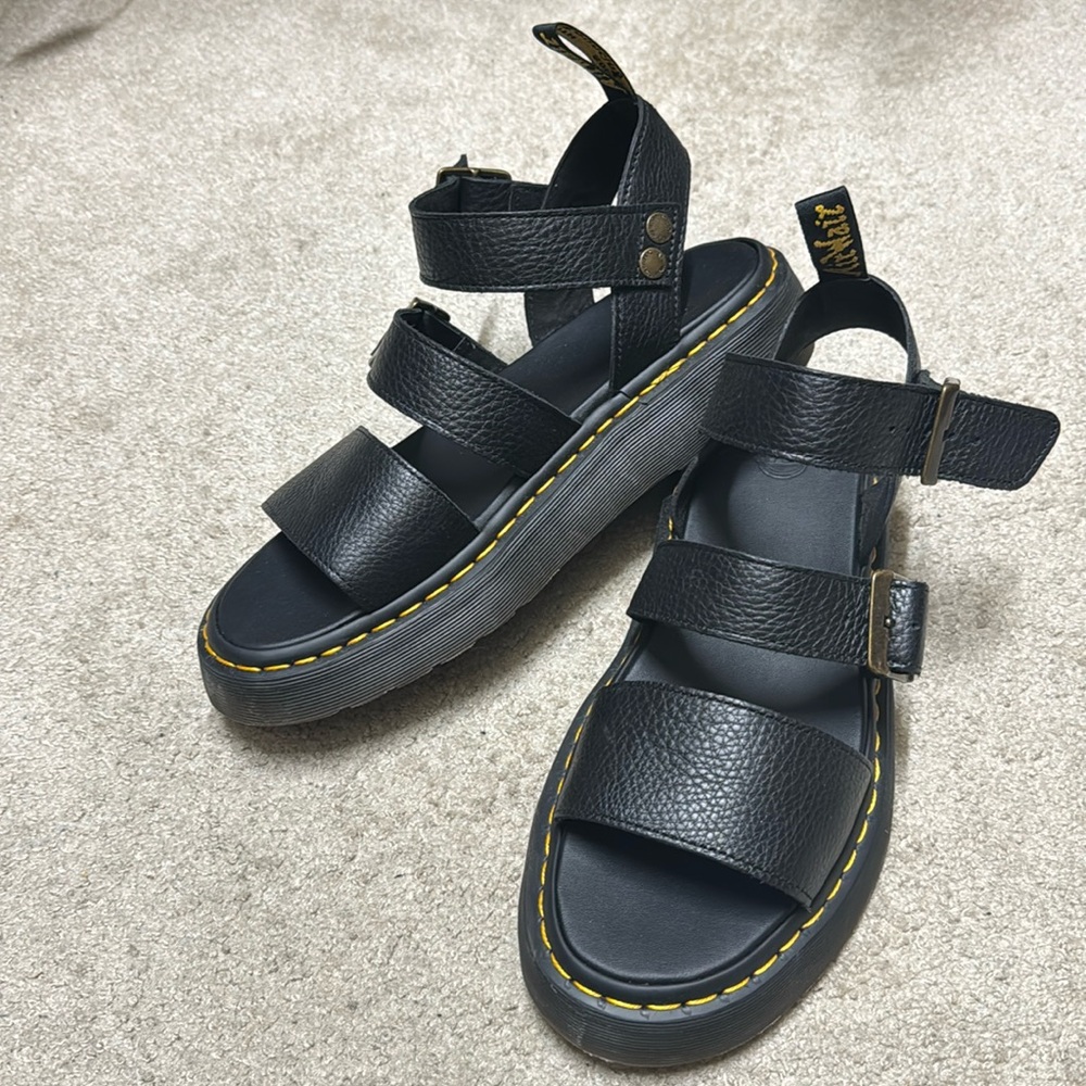 Doc martens GRYPHON PISA LEATHER PLATFORM SANDALS